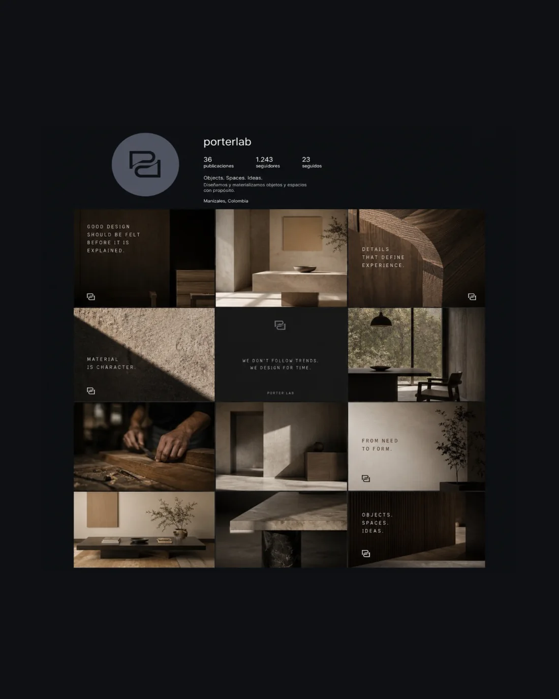 Referencia visual — Redes sociales